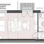 Moderne Studiowohnung In Mit Kueche Und Innenhof 公寓