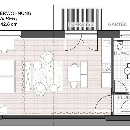 Moderne Studiowohnung In Mit Kueche Und Innenhof Apartment